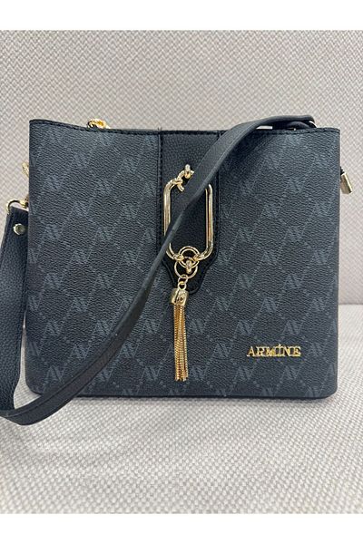 Armine Black 361 Model Women's Bag - Dotted Design