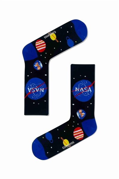 CARNAVAL SOCKS Nasa Gezegen Desenli - Кольорові довгі шкарпетки