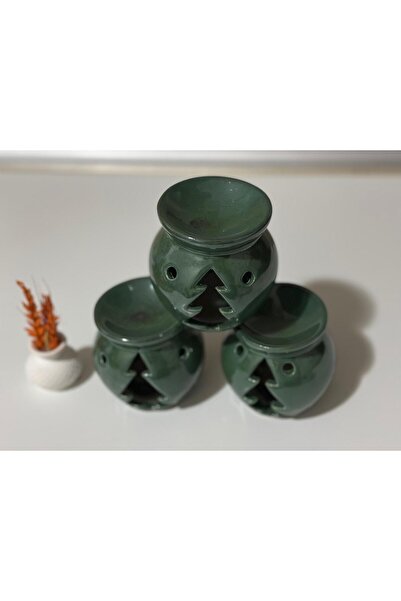 Den Tasarım Hediyelik Yılbaşı Özel Çam Seramik Buhurdanlık/mumluk (1 ADET)