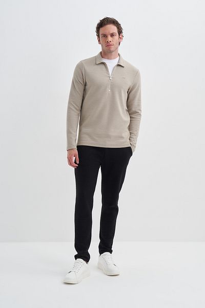Cazador Ανδρικό φούτερ Jazz 5077 με μισό φερμουάρ Polo Collar