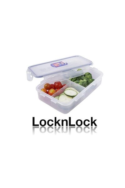 locknlock 800ml Rectangular  Airtight Food Storage with Divider