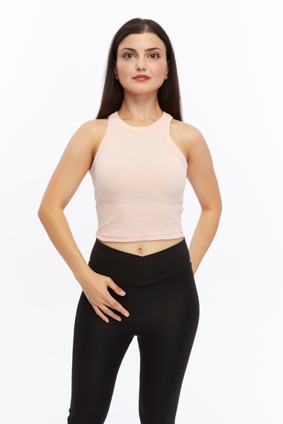 ESPOİRPLUS SVETLO ROZE BOJA Rebrasto bez rukava T-shirt