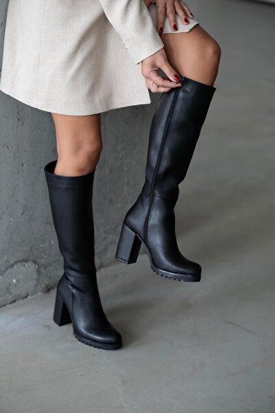 sovrana Μπότες με τακούνι πλατφόρμας Μαύρο