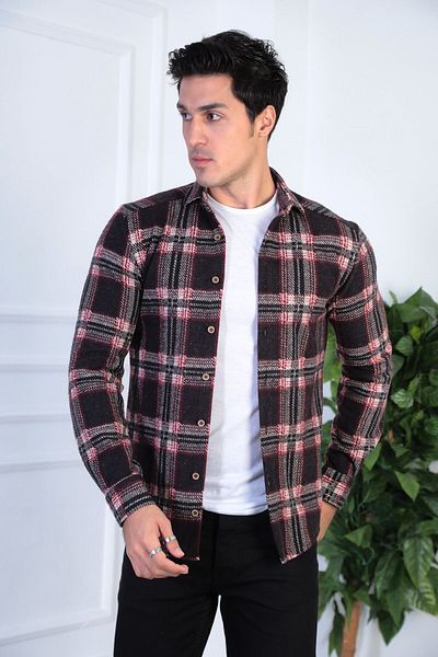 jack carisma Гъвкава и удобна мъжка риза Lumberjack - SLIM FIT плетена