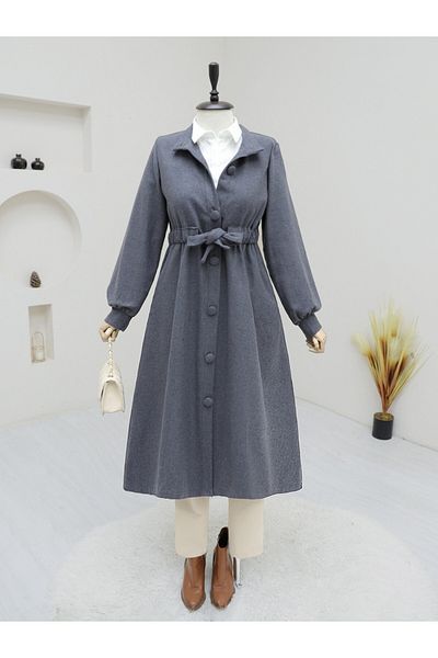 Modamorfo Smoked Stamp Coat - Judge Collar and Tunnel Lace
