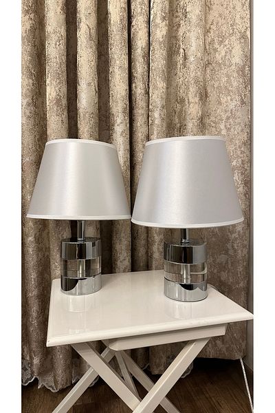 AbajurAksesuar Johnny Silver Double Lampshade