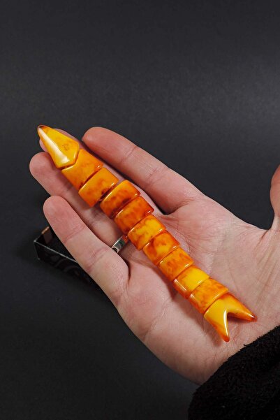 TESBİHKENTİ Mărgele de rugăciune cu pește ondulat portocaliu