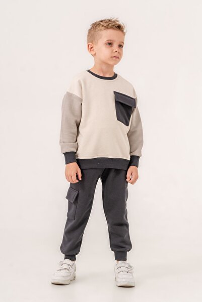 HAUSEkids طقم بدلة رياضية للأولاد 2-5 سنوات - Mussness Cool Smoke