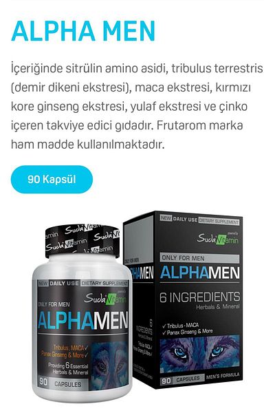 Suda Collagen Alphamen 90 Capsules - Tribulus Terrestris Power and Performance Surgery