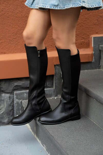 sovrana Μπότες με λεπτομέρεια από καουτσούκ στην πλάτη Μαύρο