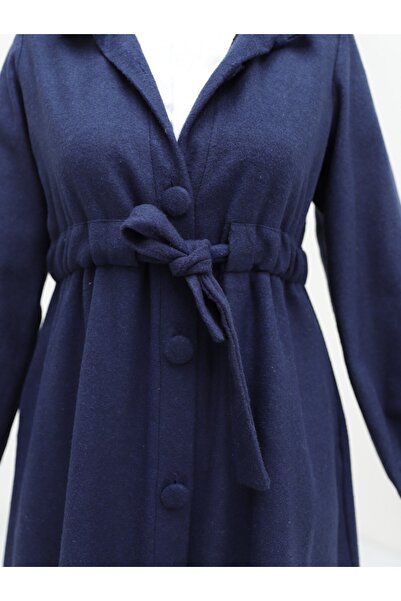 Modamorfo Kašmírový kabát – převládající límec a tunelová krajka – námořnictvo