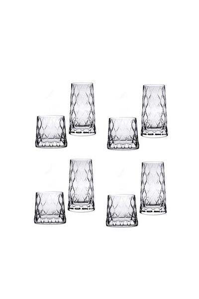 Paşabahçe Leafy Glass Set 8 Pieces Soft Drink Water Glass