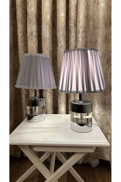 AbajurAksesuar Johnny Silver Double Lampshade