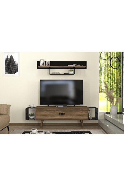 Dekorister Oltre Tv Ünitesi Ceviz - Siyah