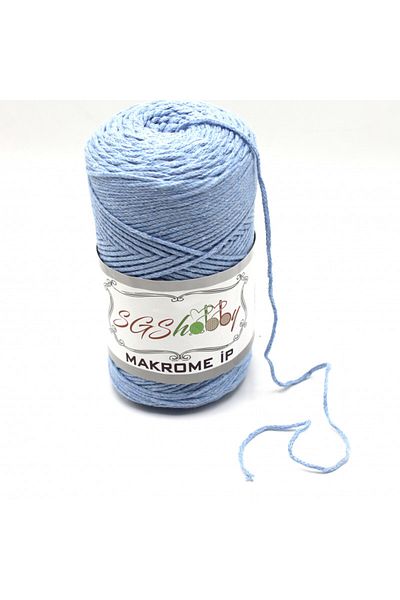sgshobby Βαμβακερό σχοινί μακραμέ Baby Blue