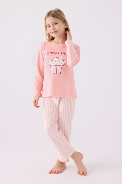 Rolypoly Girl's Pink Long Sleeve Pajama Set