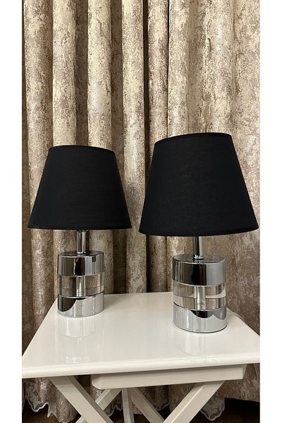 AbajurAksesuar Johnny Silver Double Lampshade