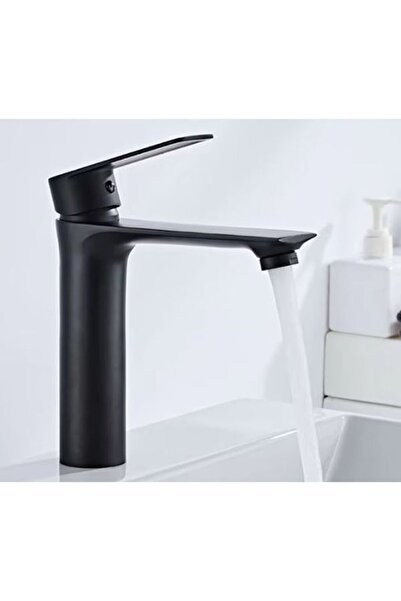 YUEN حنفية حمام حوض أسود تصميم حديث ارتفاع 18 سم