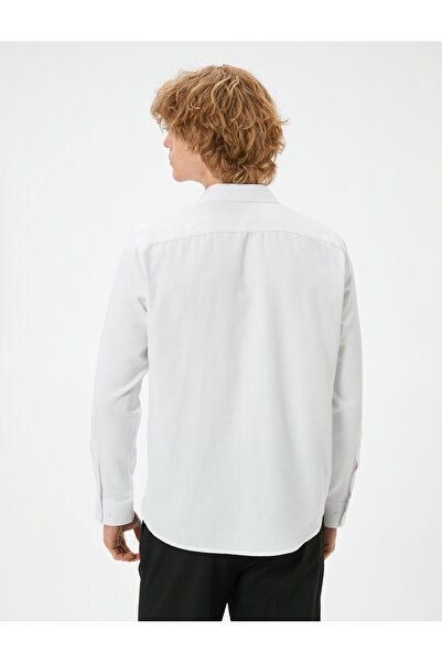 Koton Cămașă clasică cu mânecă lungă - Guler pe jumătate italian, cu nasturi