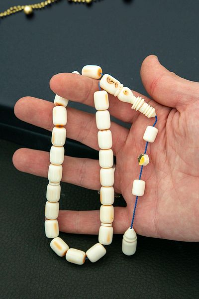 TESBİHKENTİ 17 Pieces Old Material Mahjong Prayer Beads Set