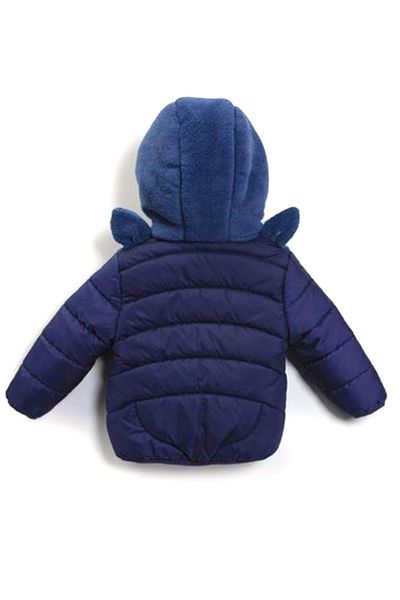 MDM New Trend Cute Dinosaur Figured Welsoft Eared Hooded Winter Plush Inside Baby Boy Coat Inflatable