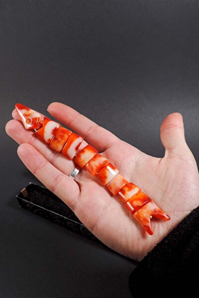 TESBİHKENTİ Pește Rozari de culoare roșie și albă pentru stres