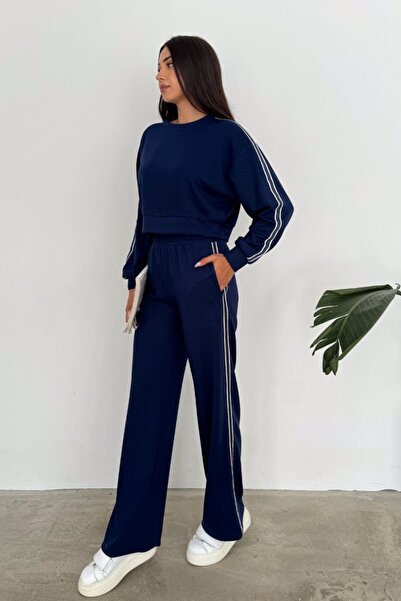 Ded COLLECTION Set de trening pentru damă din țesătură modal - cu dungi laterale