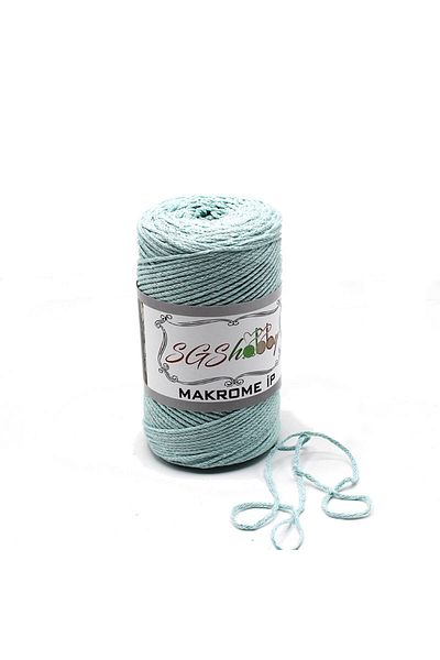 sgshobby Βαμβακερό σχοινί μακραμέ Baby Green