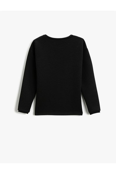 Koton Printed Sweatshirt Crew Neck Long Sleeve