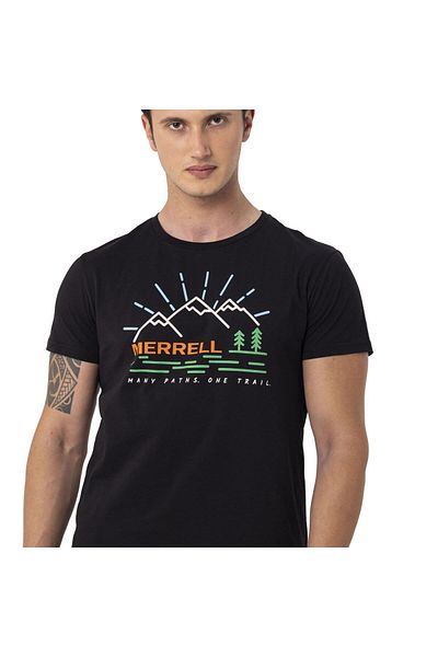 Merrell Tobi Men's Black T-Shirt Men's T-Shirt M4Tobım