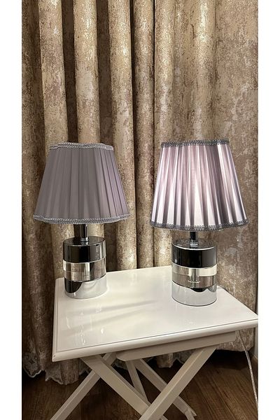 AbajurAksesuar Johnny Silver Double Lampshade
