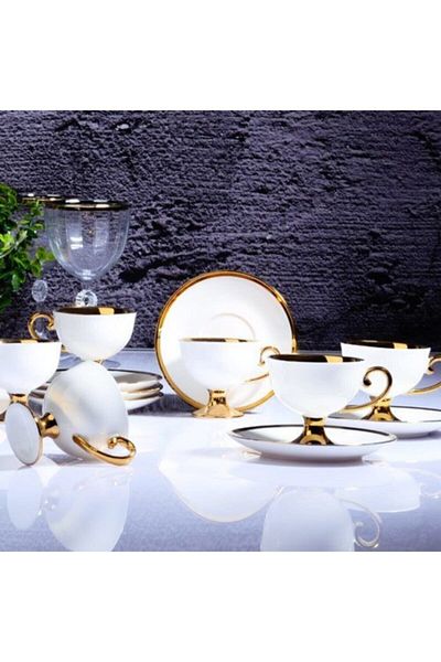 Kosova Gilded Footed Cup Set