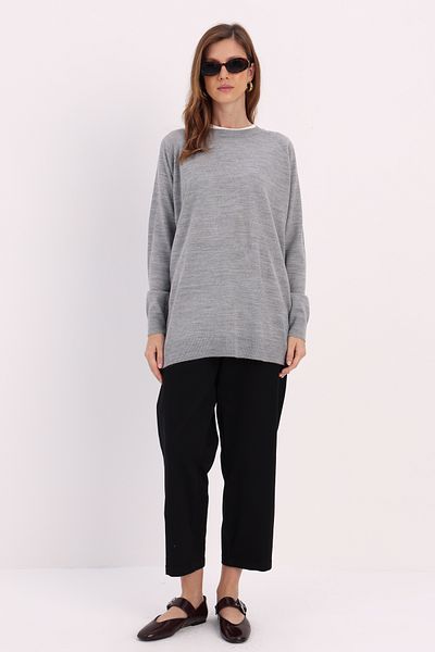 ALLDAY Ανοιχτό γκρι Basic Raglan Crew Neck πουλόβερ