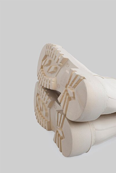 sovrana Lastik Detaylı Uzun Bot Bej