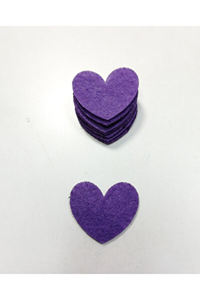 keçeli dünyam Keçe Figür, 1 mm Kalınlığında 4 cm Kalpler (10 Adet)