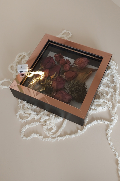 hobicehayaller Cadru cu memorie LED de 20x20x5 cm! Cutie de depozitare pentru...