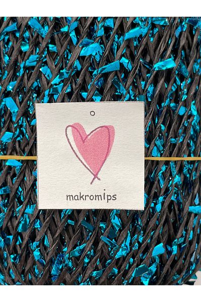Makromİps Premium Metallic Confetti - Glittery Shiny Polyester βραδινό φόρεμα τσάντα και καπέλο Raffia (50gr/m+-5)