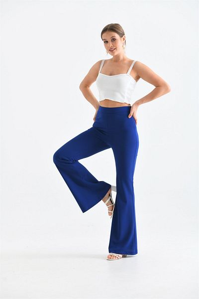 FTZ WOMEN Pantaloni Scuba Crep pentru damă Saks Blue 30172