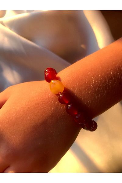 Doğaltaş Agate-Bernut Bracelet for Children
