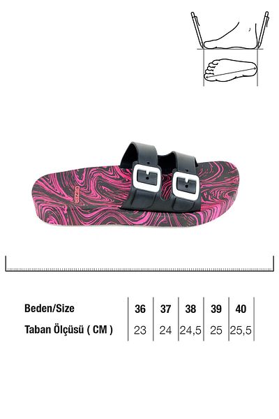 GEZER Kadın Yazlık Airblow Desenli Ev Bahçe Banyo Islak Zemine Uygun Terlik