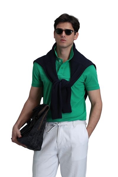 Lufian Ανδρικό μπλουζάκι Laon Sports Polo με λαιμόκοψη ανοιχτό πράσινο