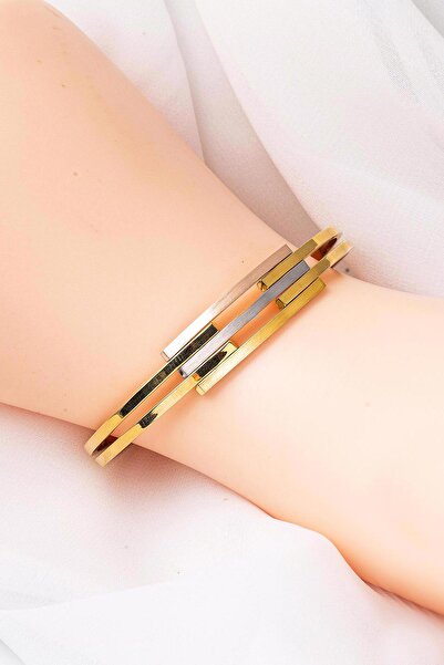 Bilezikci Kaburgalı 14 Ayar Altın Kelepçe Bilezik