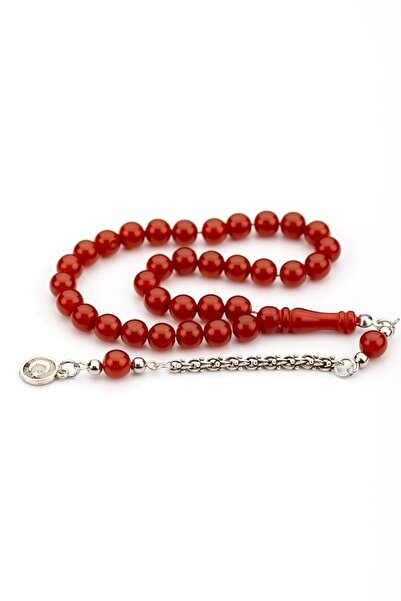 TESBİHKENTİ طول المعصم بورجوندي اللون مسحوق العنبر مسبحة الصلاة