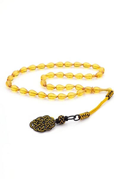 TESBİHKENTİ Şems Design Kazaz Tassel Tear Grain Fire Amber Mărgele de rugăciune