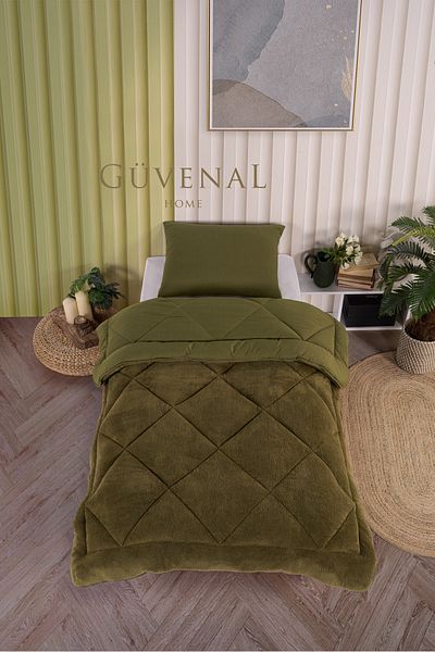 Güvenal Elite Wellsoft Single Luxury Quilt Set - Sleeping Set with Double Sided Pillow and Case