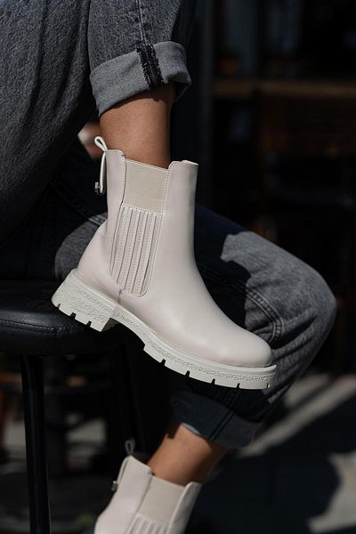 sovrana Rubber Detailed Boots Beige