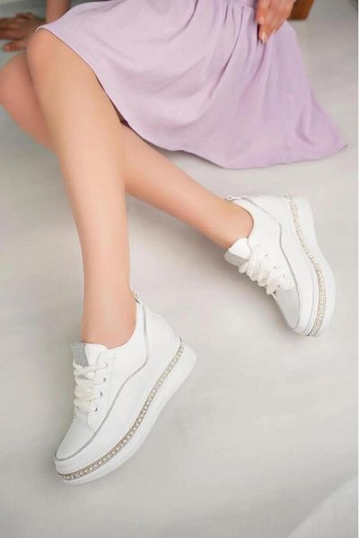 Papuçcity Snicker 02960 Stoned Women's Hidden Heel Sneakers