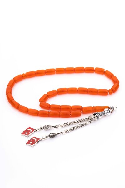 TESBİHKENTİ Steagul turcesc portocaliu cu ciucuri - mărgele de rugăciune de c...