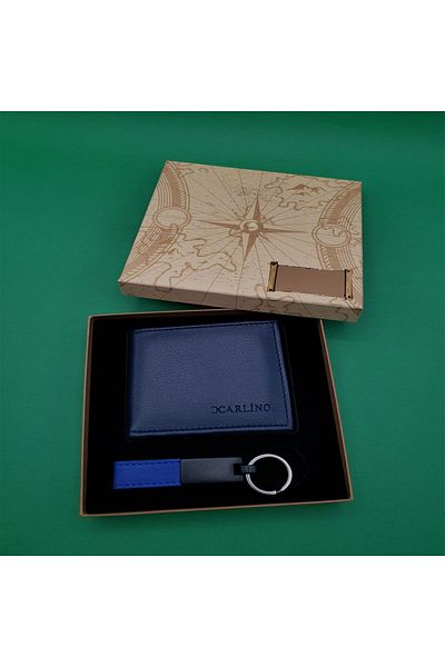 evimdeyokyok Leather Keychain and Wallet Gift Set