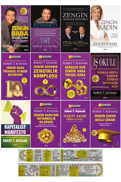 Alfa Yayınları Robert T. Kiyosaki 12 Kitap Set - Zengin Baba Yoksul Baba + Ma...